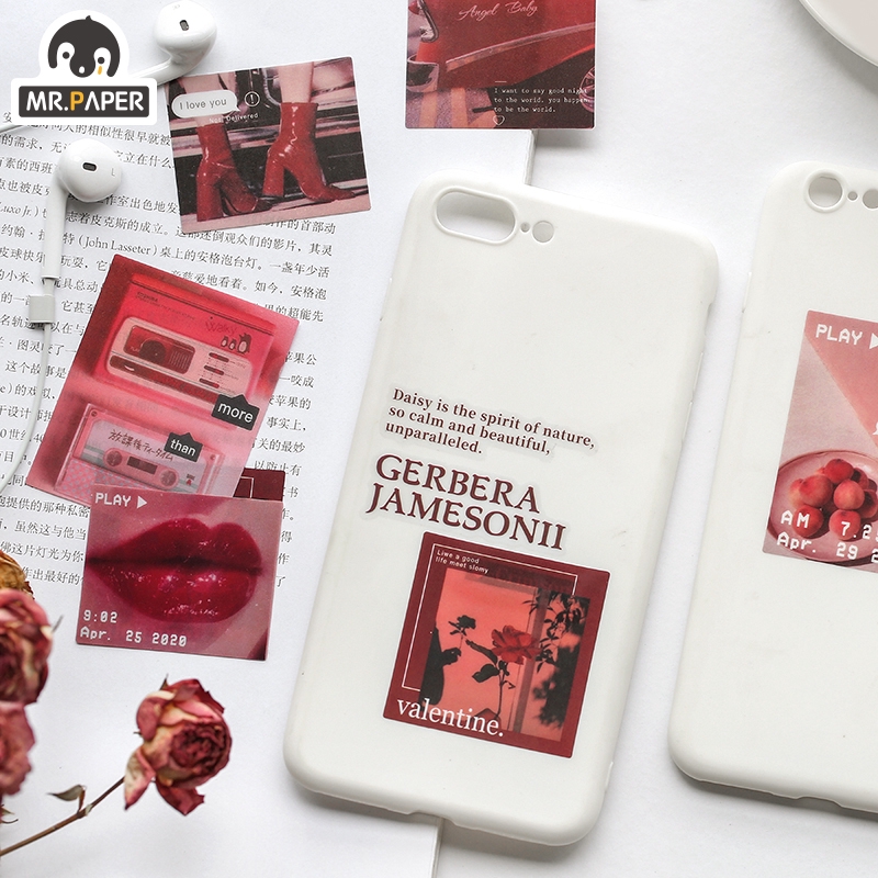 Bộ 40 miếng dán Mr.Paper in ảnh chụp 4 kích thước tùy chọn phong cách cổ điển trang trí album/sổ tay