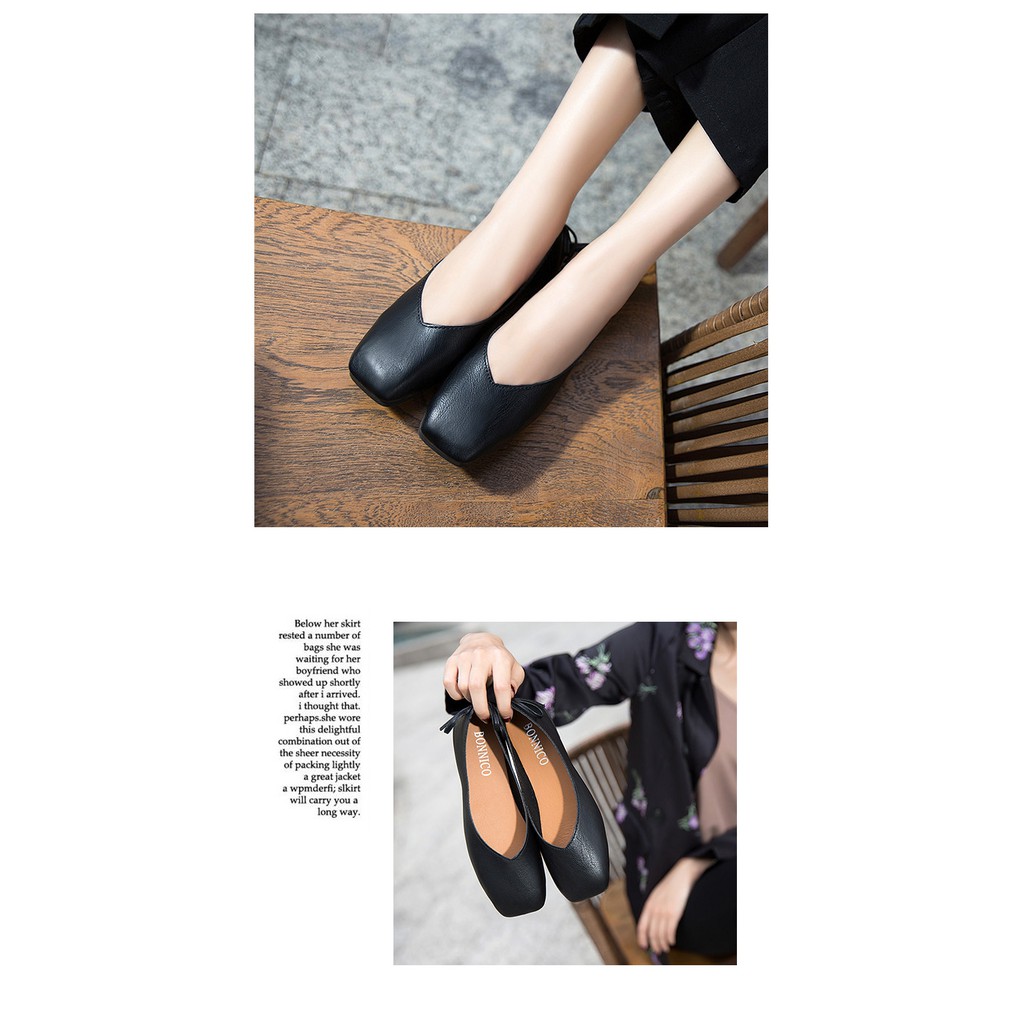 Giày Búp Bê Mũi Vuông Phong Cách Hàn Quốc 2020 Cho Nữ | BigBuy360 - bigbuy360.vn