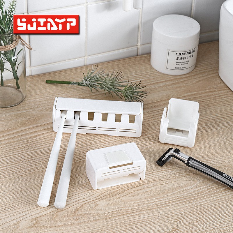 Giá Đỡ Bàn Chải Đánh Răng 6 Lỗ Chống Bụi Phong Cách Nhật Bản