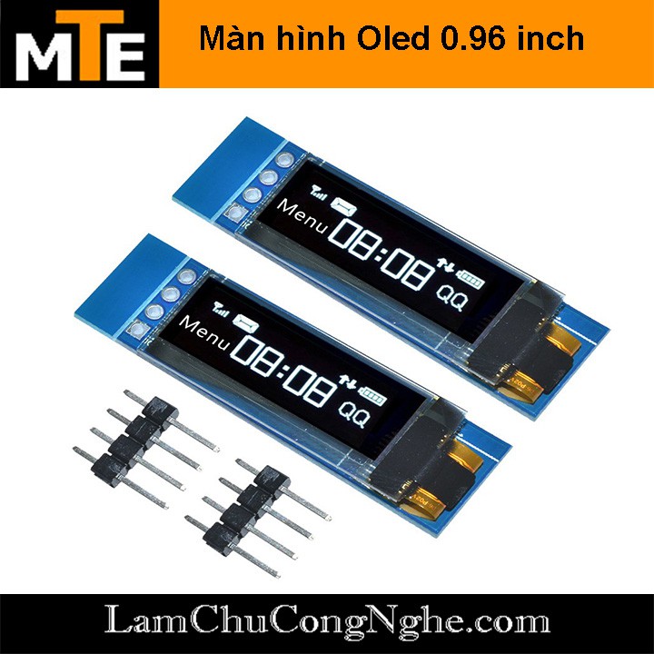 Màn hình Oled 0.91 Inch hiển thị 128x32 giao Tiếp I2C SSD1306