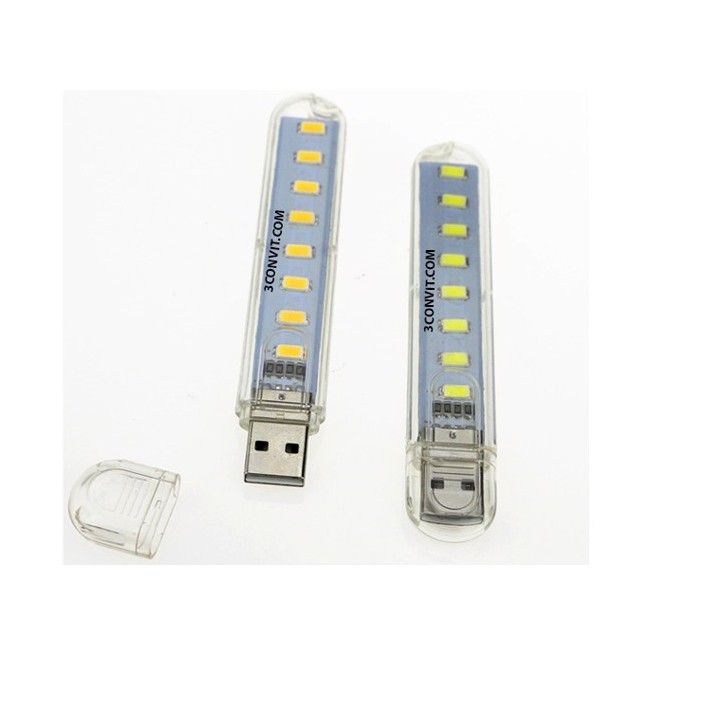 ĐÈN USB 8 LED SIÊU SÁNG ÁNH SÁNG TRẮNG