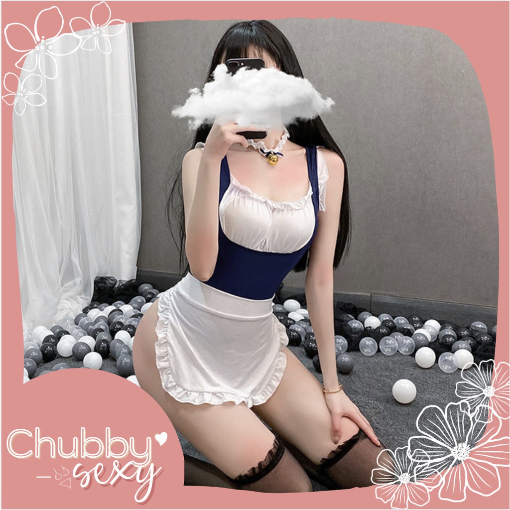 Cosplay Thuỷ Thủ Mặt Trăng - Set đồ cosplay thuỷ thủ bikini xanh băng đô trắng cực sexy quyến rũ - CPL13 - Chubby.Sexy