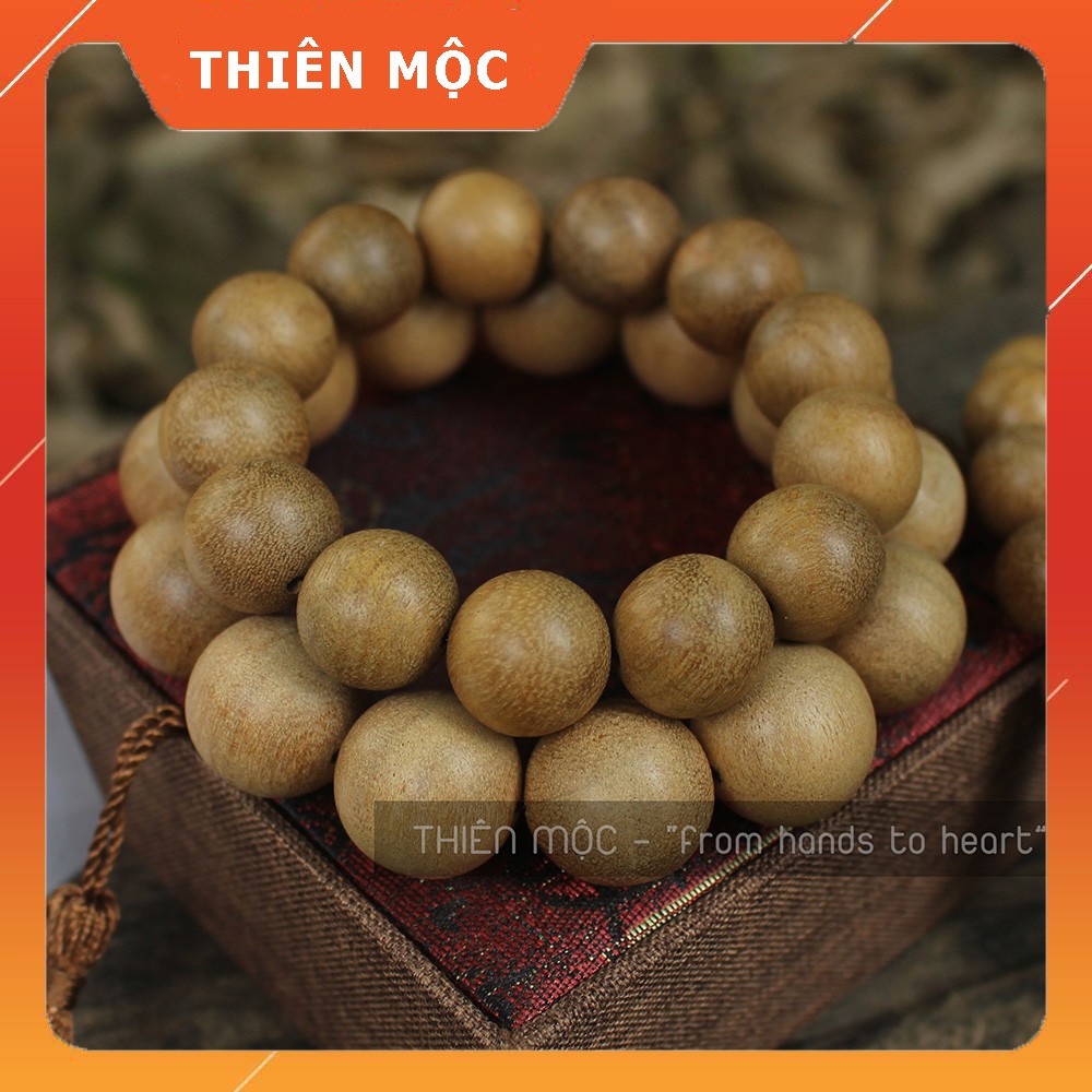Vòng gỗ Xá Xị vàng tự nhiên, vòng gỗ thơm nức mũi