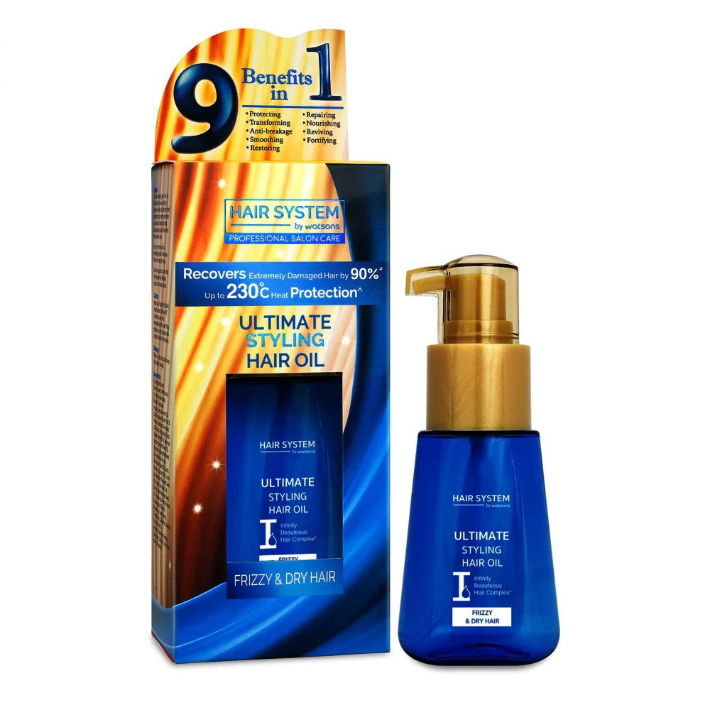 Dầu Dưỡng Tóc Hair System By Watsons Ultimate Styling Cho Tóc Xoăn &amp; Khô 70ml