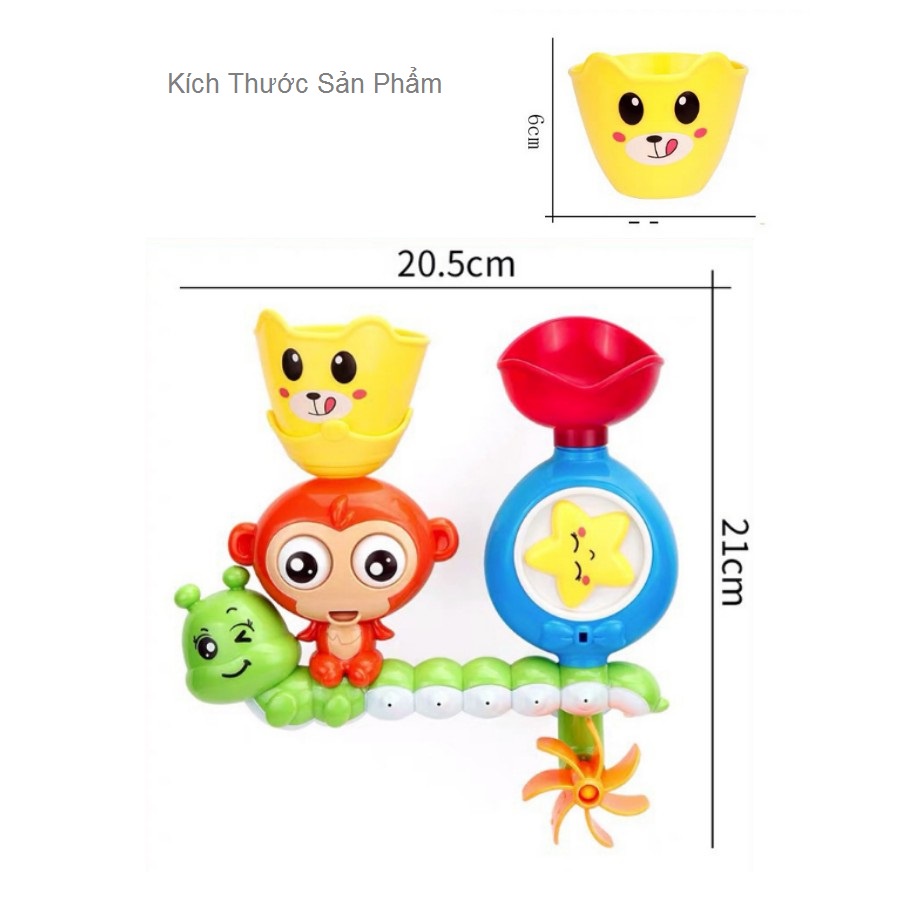Đồ chơi nhà tắm hình chú khỉ phun nước, khỉ nhà tắm dễ thương cho bé