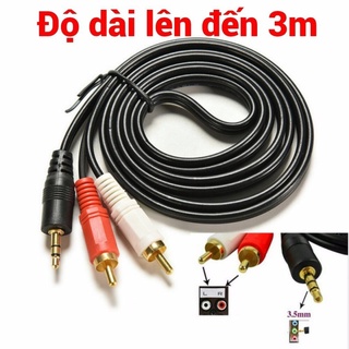 [FREESHIP] CÁP ĐẦU JACK 3.5mm RA 2 ĐẦU AV BÔNG SEN DÀI 1m5, 3m, 5m
