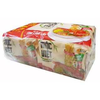 Mì Mộc Việt tôm chua cay gói 75g (Mua 10 gói tặng 1 hộp nhựa).