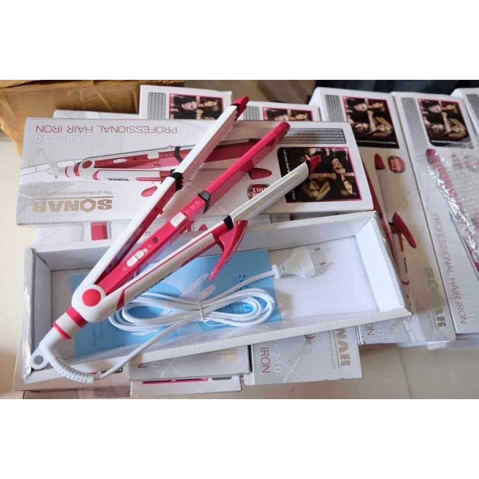 MÁY LÀM TÓC ĐA NĂNG SONAR 3 IN 1 – UỐN, DUỖI, BẤM GÃY (DUỖI PHỒNG)