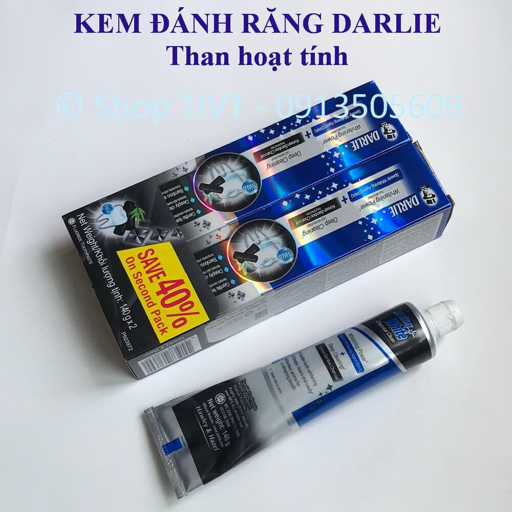 Combo 2 ống kem đánh răng ông già Darlie, kem răng tây đen bảo vệ men răng, trắng răng thơm mát, ngăn ngừa mảng bám-TIVT