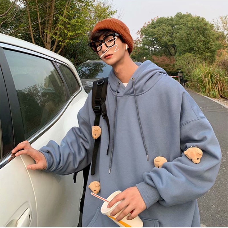 Áo hoodie dày dặn ấm áp thoải mái thời trang Hàn Quốc dễ phối đồ cho nam