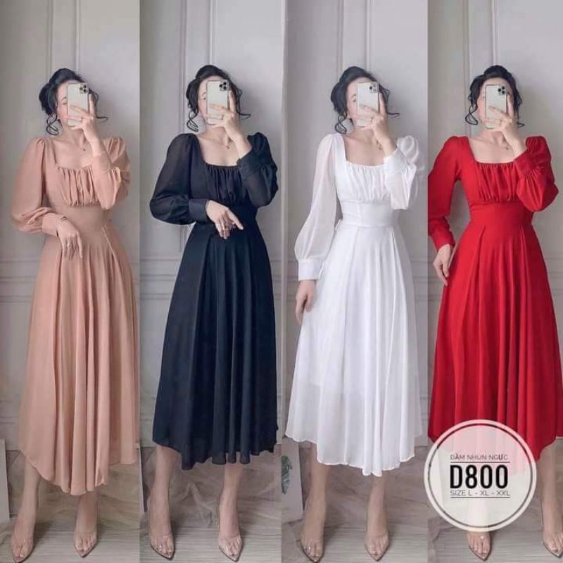 (Bigsize) Đầm nhúng 4 màu