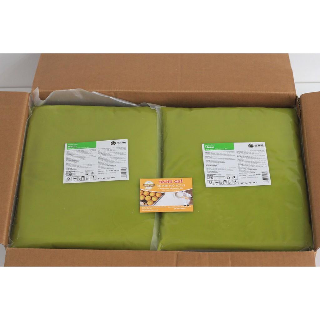 Nhân đậu xanh lá dứa Farina 2kg