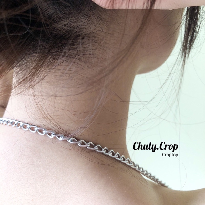 Áo Yếm Cổ Đổ Nhẹ Hở Lưng Phối Xích Có Mút Ngực - Chuly