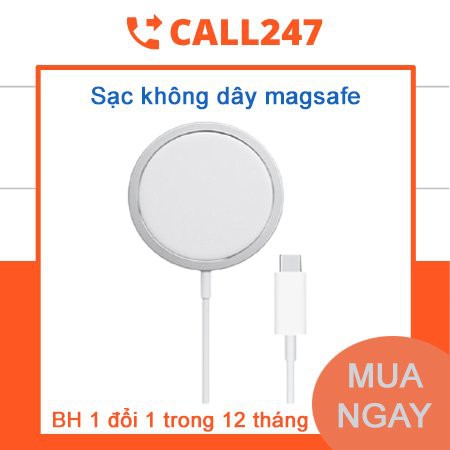 Sạc Không Dây MagSafe Cho iPhone Và Các Dòng Máy Hỗ Trợ Sạc Nhanh Không Dây Chuẩn Qi