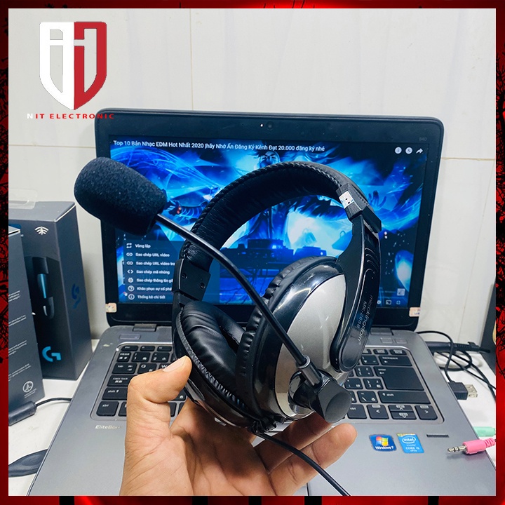 Tai nghe chụp tai gaming headphone có dây chính hãng V11 STEREO máy vi tính laptop điện thoại