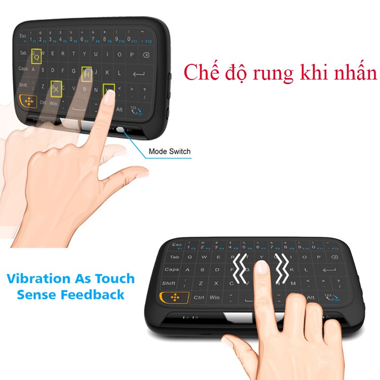 [Mã ELMSBC giảm 8% đơn 300K] Bàn phím không dây Full cảm ứng H18 - Mini Keyboard H18