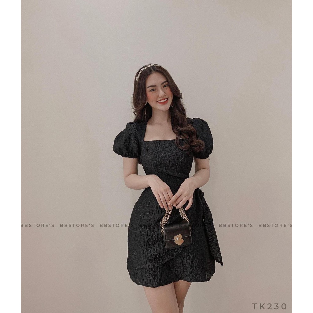 [Mã FATHANG5 giảm 10K đơn 50K] [BBSTORE'S] Đầm Gấm Hoa Tay Phồng - TK230 | BigBuy360 - bigbuy360.vn