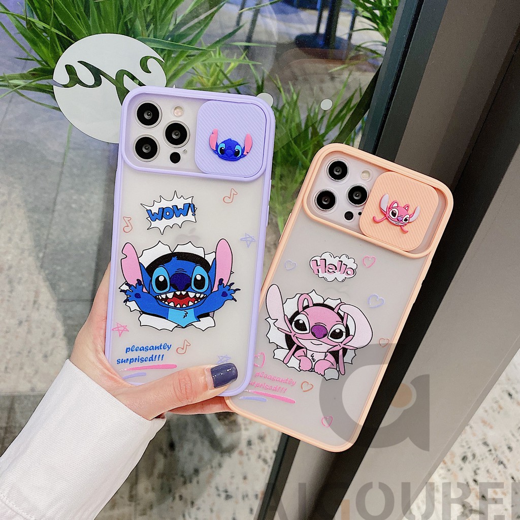 Soft texture silicone phone case with Stitch monster print for iPhone 12 11 Pro Max XS Max XR 8 7