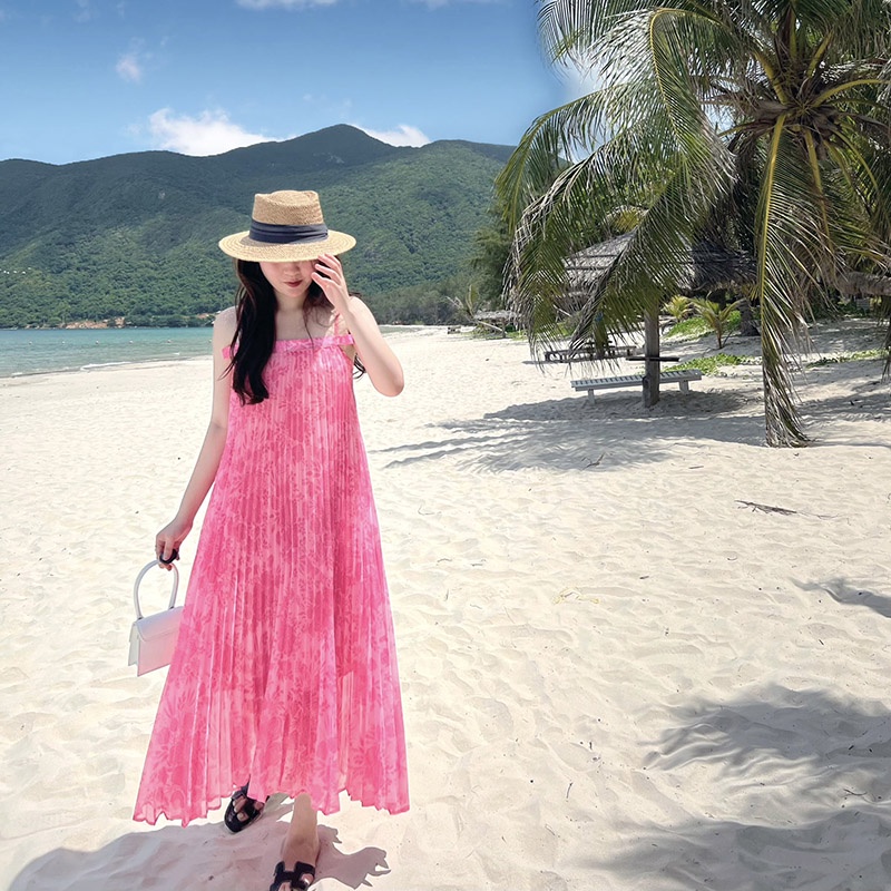Váy Maxi Đi Chơi Đi Biển Hàng Quảng Châu Loại 1 V1060-Violet