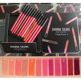 Hộp Son Bút Chì Sivanna Color Lip Liner Set _ Thái Lan