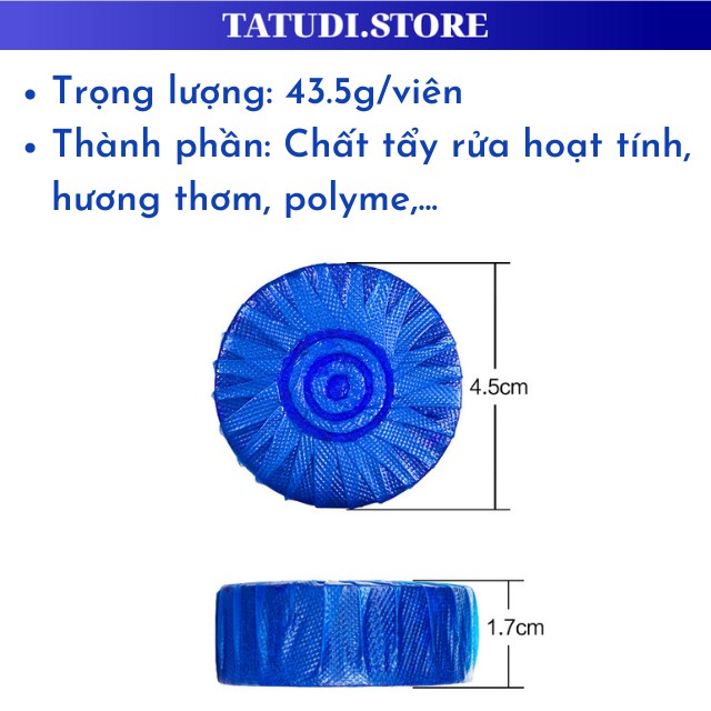 Gói 10 viên thả tẩy bồn cầu toilet siêu mạnh diệt khuẩn lưu hương thơm tự nhiên dịu nhẹ thoáng mát và tiện dụng