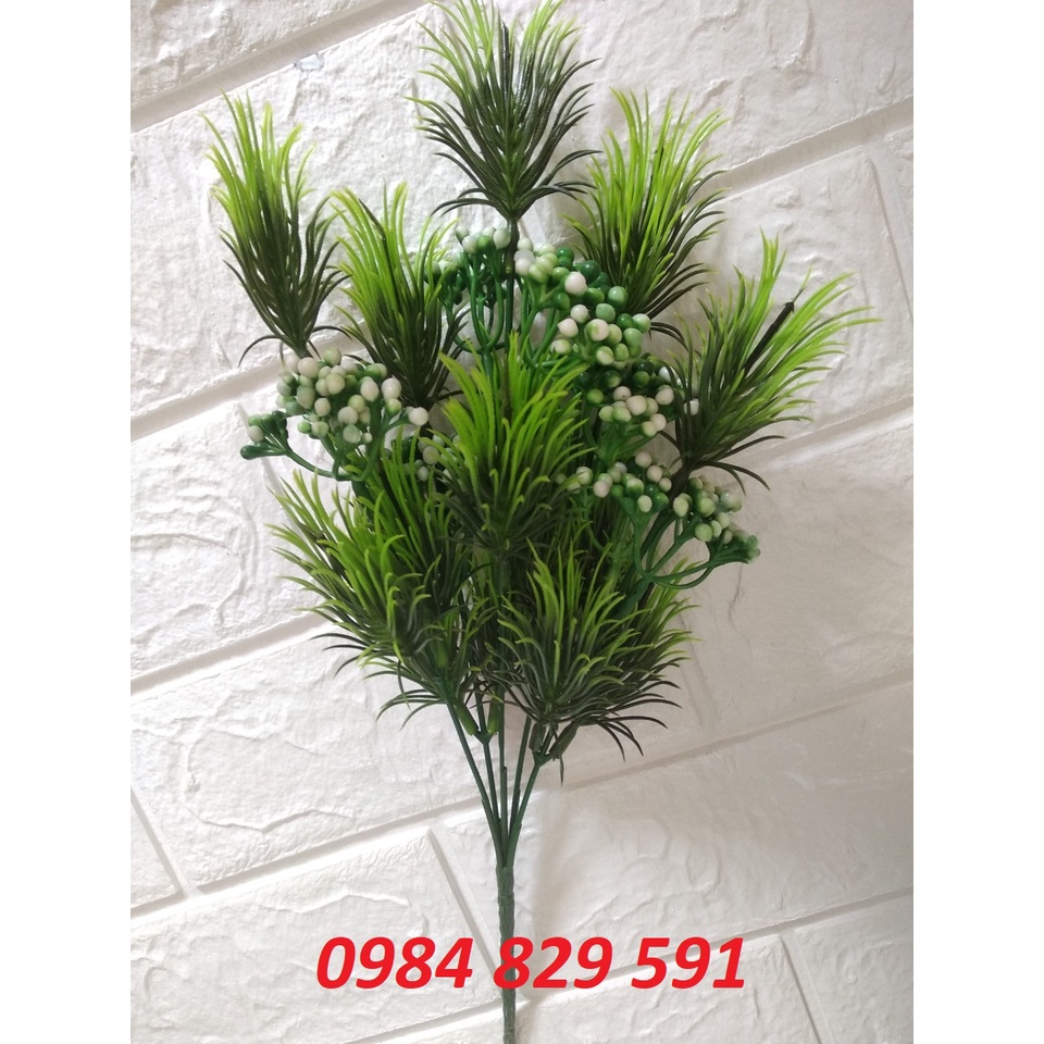 Cành tùng điểm có hoa trang trí decor