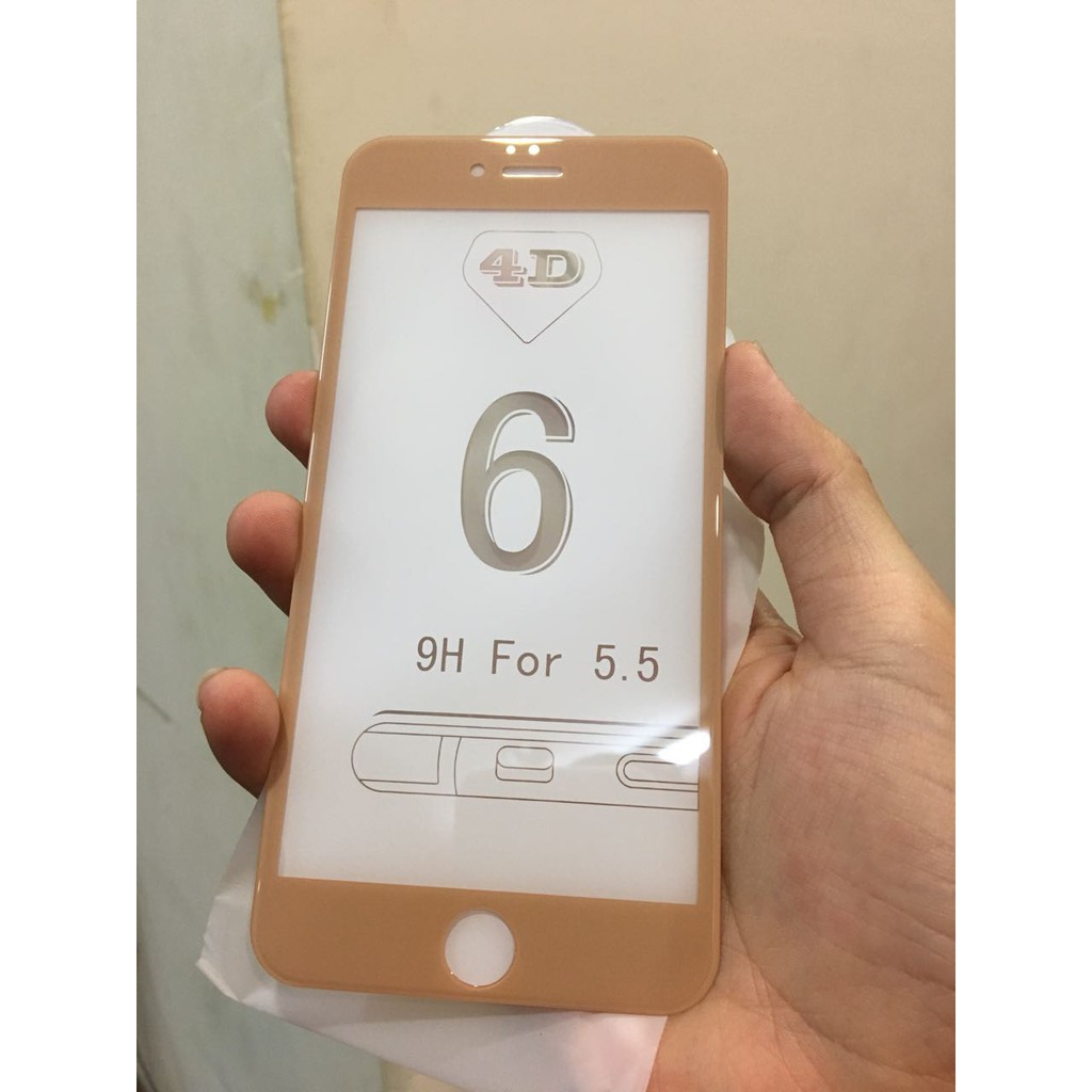 Kính Cường Lực 4d Bảo Vệ Toàn Diện Chống Trầy Cho Iphone 6s 6 Plus 7 7 Plus 8 8 Plus