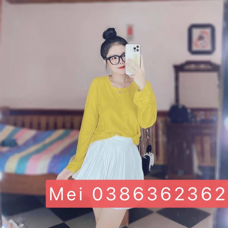 Áo thun dài tay nữ cổ tròn zara one size