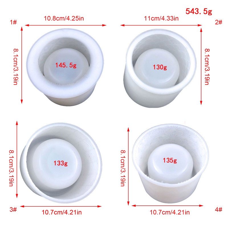 Khuôn Silicone Dùng Làm Chậu Hoa Bằng Nhựa Resin Diy