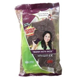 Combo 16 miếng cước cọ rửa mạnh hơn inox có mút Scotch-Brite 3M