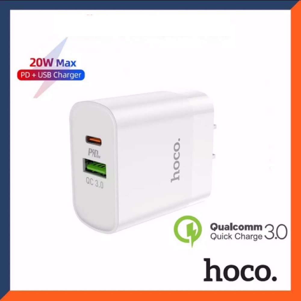 Cốc Sạc Nhanh Siêu Tốc 20W Củ Sạc 2 Cổng USB - Type C hỗ trợ sạc nhanh QC 3.0 và PD 20W Cho Điện Thoại Tablet