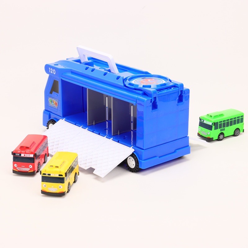 🔥HOTTOYS🔥Bộ Đồ Chơi Xe Bus TAYO - Xe Bus Chở Xe