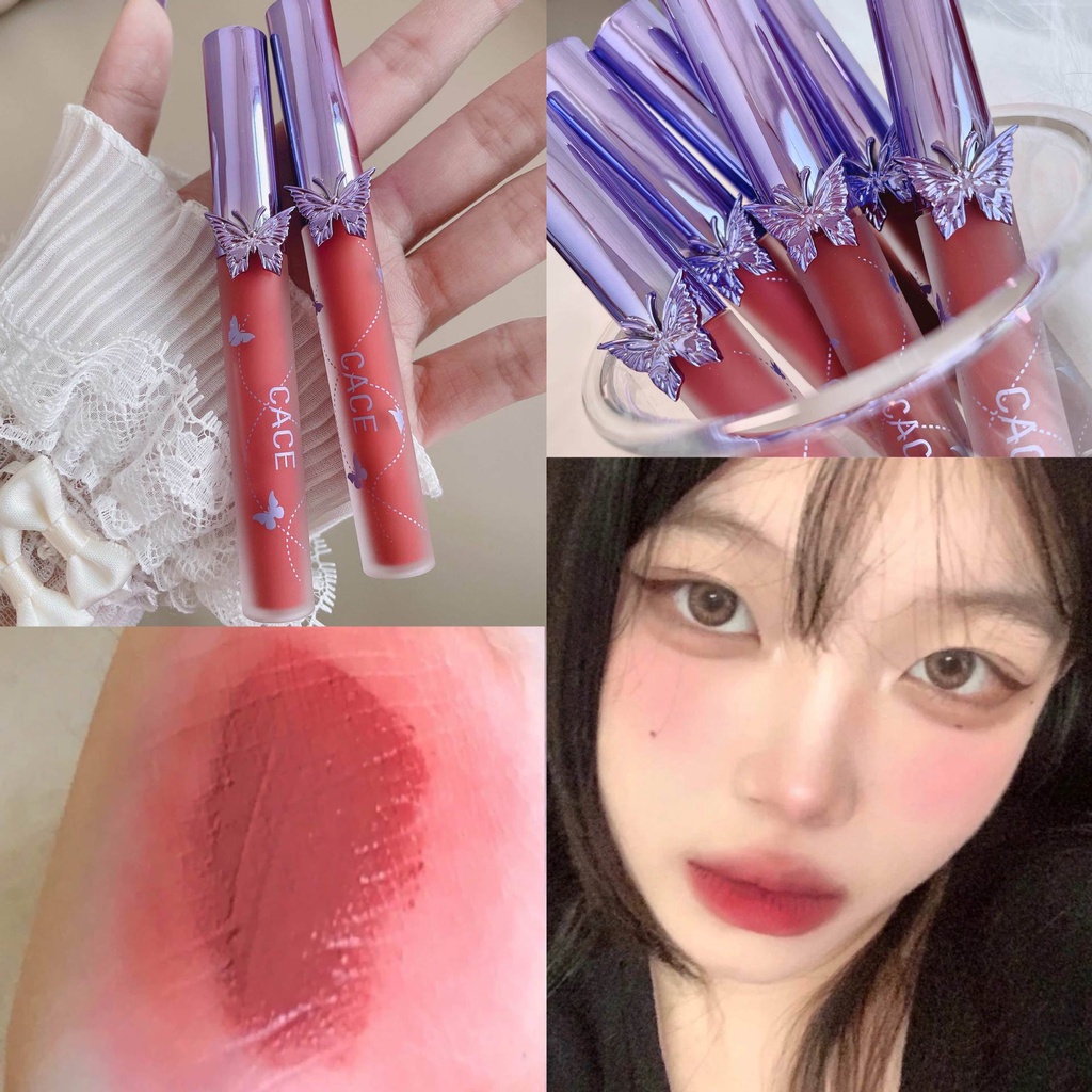 Son Môi Lì Chống Thấm Nước Trang Điểm Tự Nhiên Cace