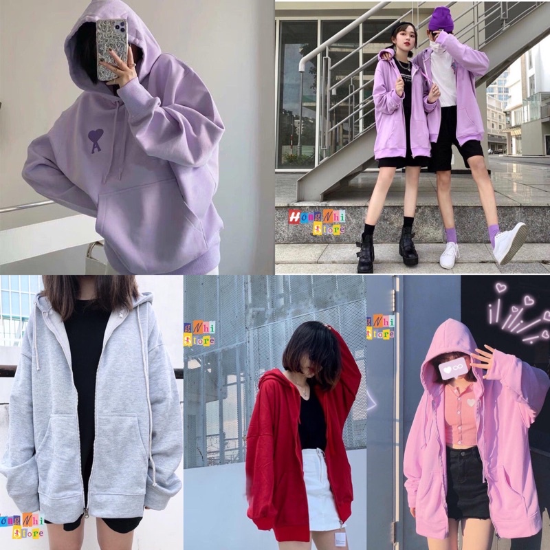 Áo Hoodie Tím Thêu Tim Ngực Hot | BigBuy360 - bigbuy360.vn