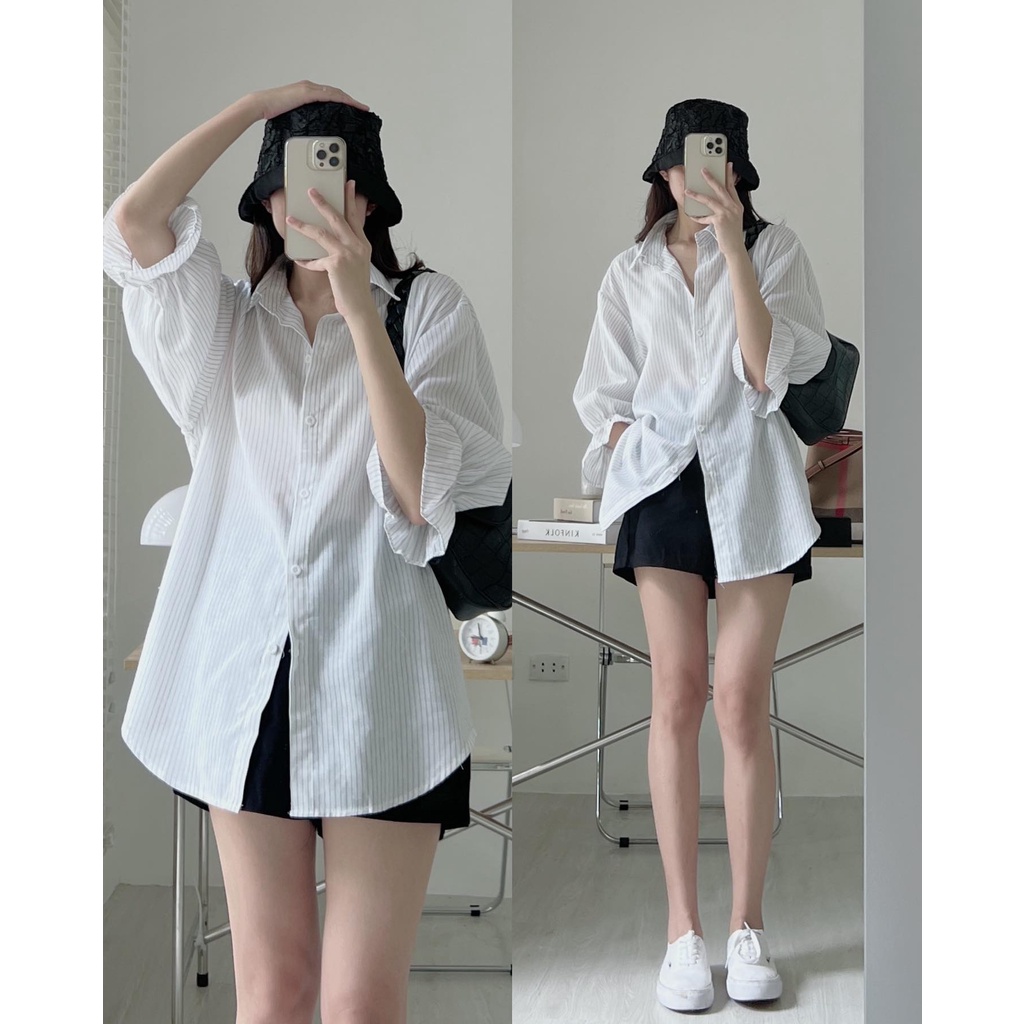 A7195 Somi tay nhún oversized Audrey