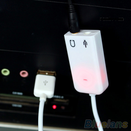 External USB 2.0 3D Virtual 7.1 Channel Audio Sound Card Adapter for PC Desktop /RXDN/