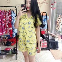 Bộ pizama kate thái cộc