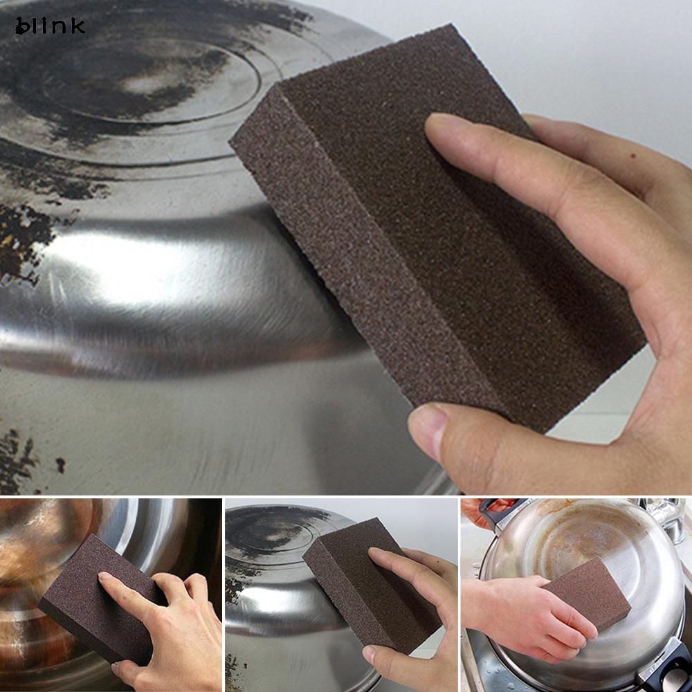 Miếng xốp kích thước 10 x 7 x2.5cm dùng để rửa vết rỉ sét trên các loại nồi