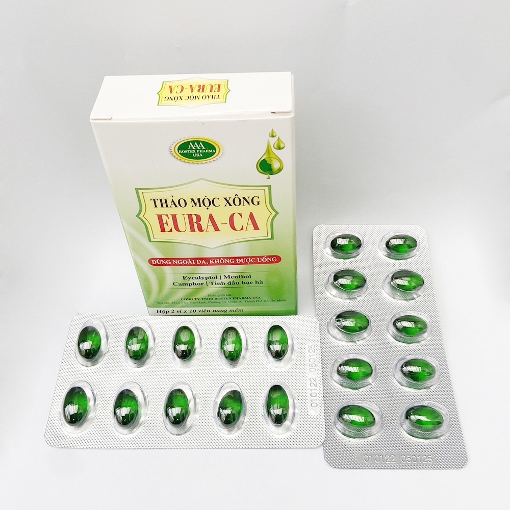 Thảo mộc xông giúp xông giải cảm, sát khuẩn tai mũi họng, ngừa vi khuẩn virus - 20 viên [Thảo mộc xông Eura-ca]