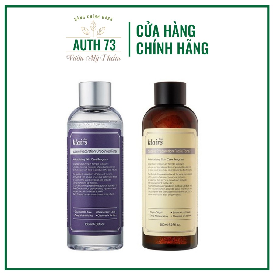 Nước hoa hồng Klairs Supple Preparation Toner