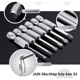 Mũi vặn vít 1.6-6mm -  lục giác cán 6.35mm(phukien303 xả hàng-có hàng sẵn)