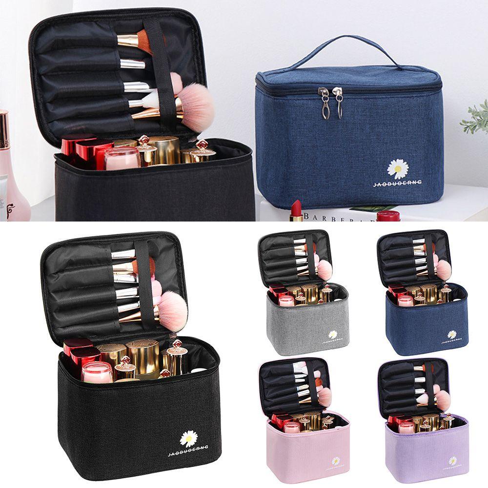 Túi Đựng Mỹ Phẩm KENT1 Họa Tiết Hoa Cúc Sức Chứa Lớn