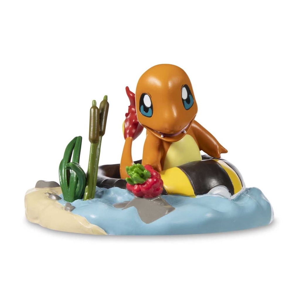 Mô hình Pokemon Charmander Relaxing River Figure 13cm Nhựa PVC, ABS CHÍNH HÃNG MỸ POKEMONCENTER PO10