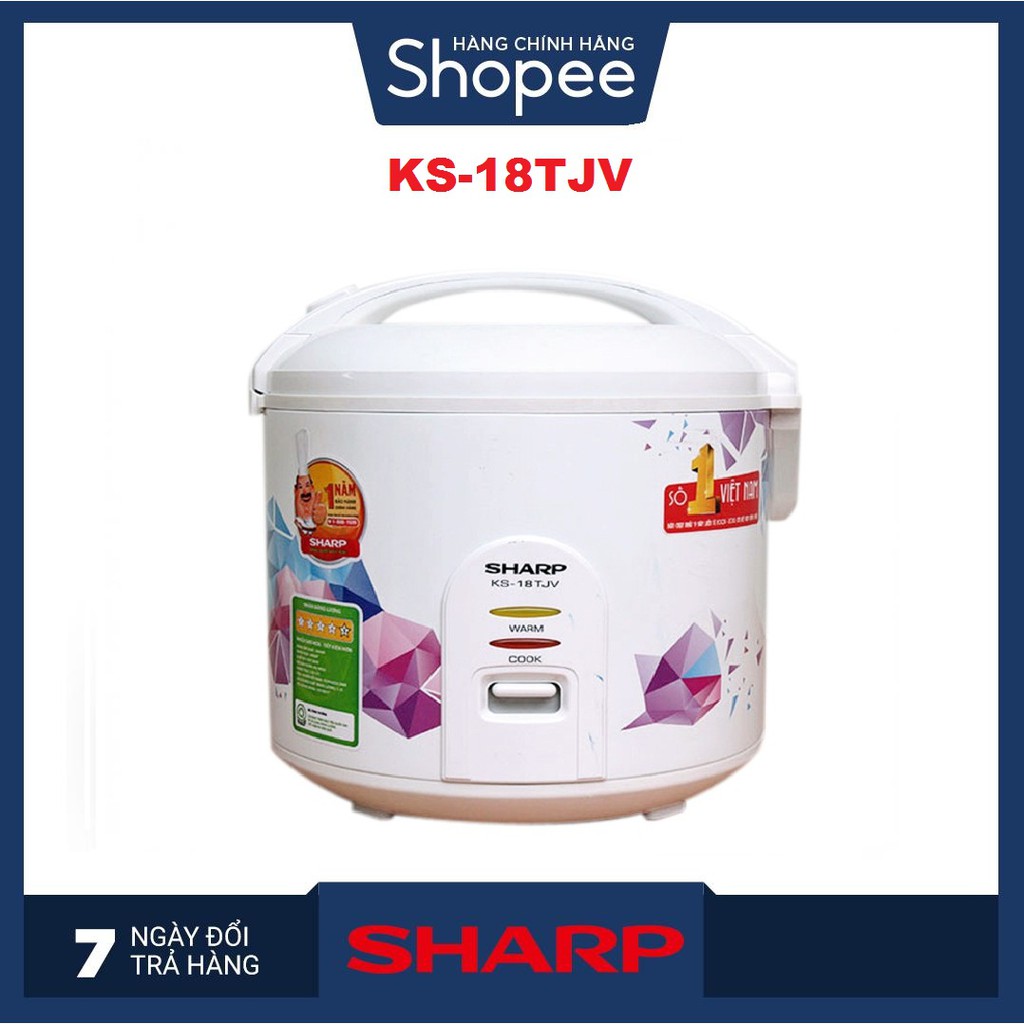 Nồi Cơm Điện Sharp 1.8 lít KS-18TJV ( Mẫu Ngẫu Nhiên)