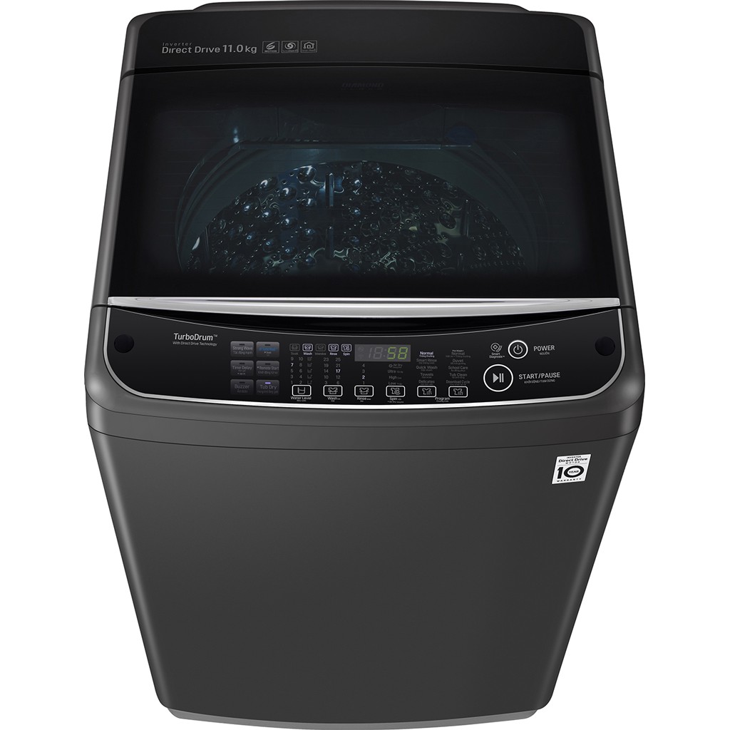 Máy giặt cửa trên LG Inverter 11 kg TH2111SSAB - Giặt nước nóng, Giặt hơi nước, Vệ sinh lồng giặt. Giao miễn phí HCM