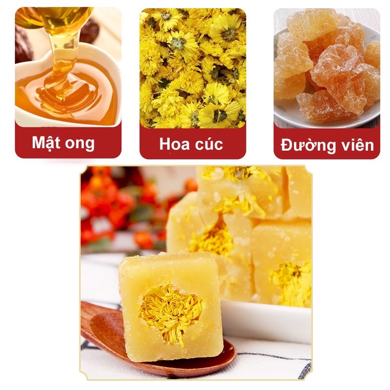 Trà hoa cúc đường phèn mật ong - thanh nhiệt, đẹp da, đẹp dáng, ngủ ngon | Bột Natural