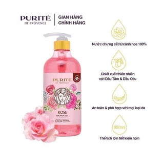 Sữa tắm purite hoa hồng roes 850ml