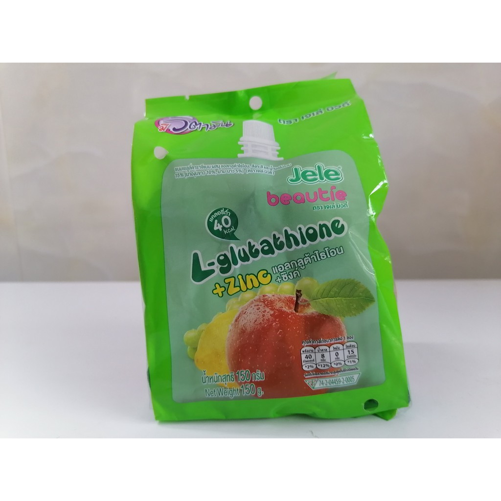 [150g x 3 túi] [XANH LÁ] NƯỚC ÉP TRÁI CÂY THẠCH [Thailand] JELE BEAUTIE Jelly Fruit Juice (halal) (bph-hk)