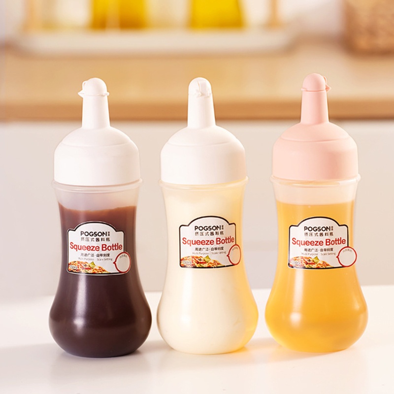 Chai Đựng Dầu Ăn / Nước Sốt Có Nắp Bằng Nhựa An Toàn Tiện Dụng