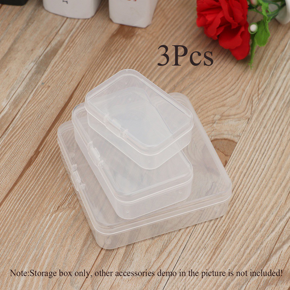 Set 3 Hộp Đựng Núm Vú Giả Mini Trong Suốt Tiện Dụng Cho Bé Ốp